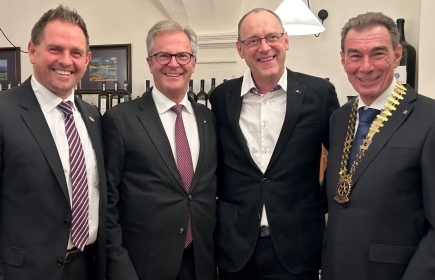 Präsident past Norbert Santner, Präsident elect Erfried Bäck, Präsident nominee Dominik Schantl, Präsident Manfred Weiss