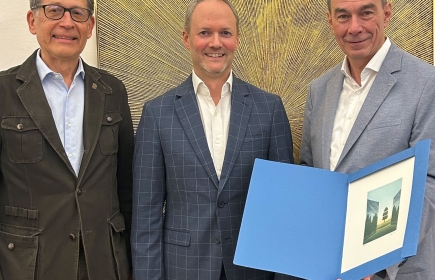 Ass. Governor Wolfgang Mischovsky, Dr. Martin Schroth, Präsident Manfred Weiss