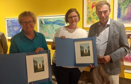 Erika Schuster, Julia Schuster, Präsident Manfred Weiss